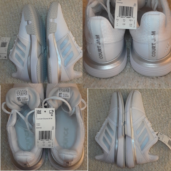 Adidas CourtJam Bounce Wide Sneaker White / Silver - Picture 5 of 10